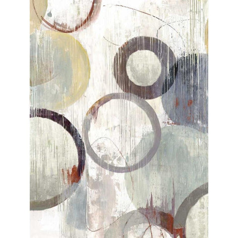 Distressed Rings I Gold Ornate Wood Framed Art Print with Double Matting by Reeves, Tom
