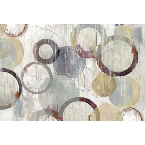 Distressed Rings III Black Modern Wood Framed Art Print with Double Matting by Reeves, Tom