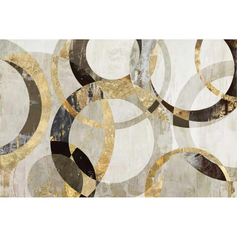 Overlaps White Modern Wood Framed Art Print by Reeves, Tom