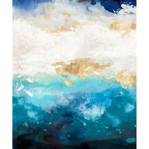 Water I Black Modern Wood Framed Art Print with Double Matting by Reeves, Tom