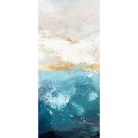 Water Gold II Black Modern Wood Framed Art Print by Reeves, Tom