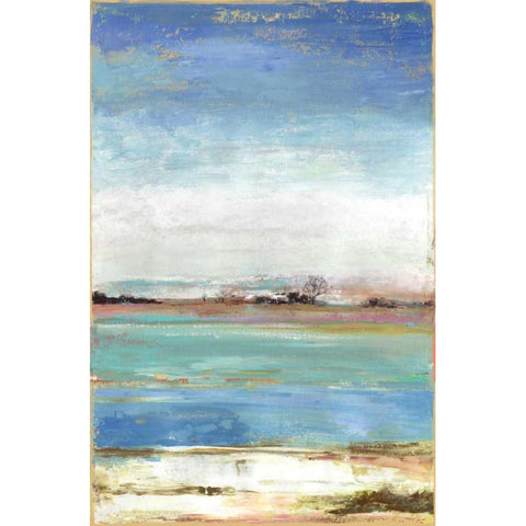 Waterfront I Black Modern Wood Framed Art Print with Double Matting by Reeves, Tom