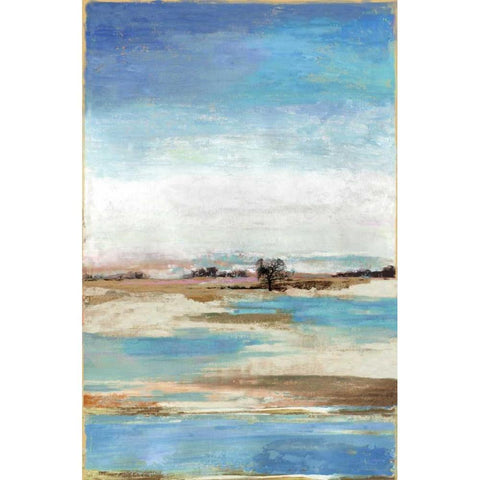 Waterfront II Black Modern Wood Framed Art Print by Reeves, Tom