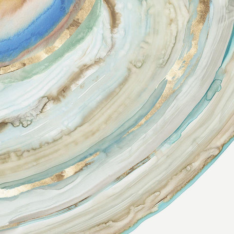 Marbled Ring I White Modern Wood Framed Art Print by Reeves, Tom