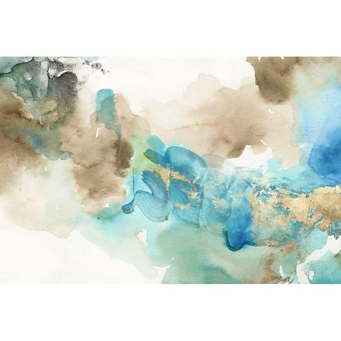 Space Abstract Gold Ornate Wood Framed Art Print with Double Matting by Reeves, Tom