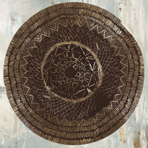 Zulu Gold II  Black Modern Wood Framed Art Print with Double Matting by Reeves, Tom