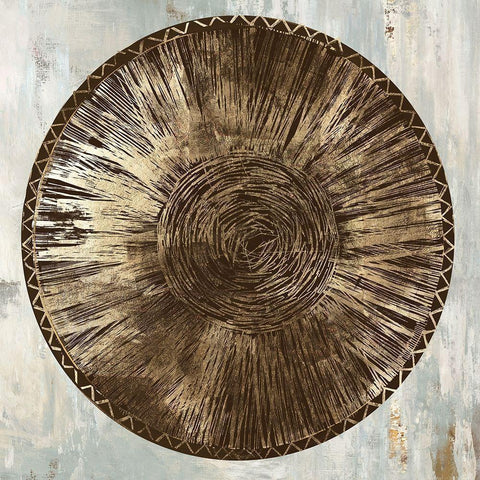 Zulu Gold III  White Modern Wood Framed Art Print by Reeves, Tom