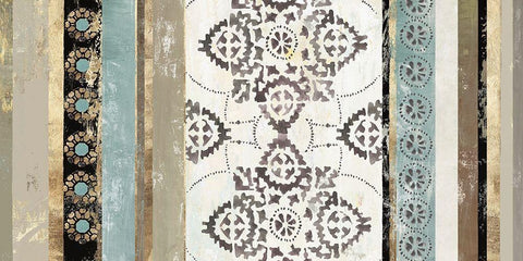 Modernized I  Black Ornate Wood Framed Art Print with Double Matting by Reeves, Tom
