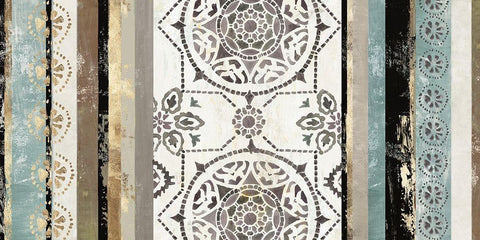 Modernized II  Black Ornate Wood Framed Art Print with Double Matting by Reeves, Tom