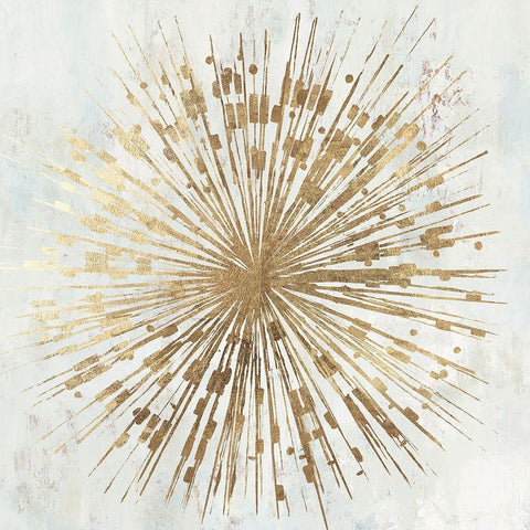 Golden Star Black Modern Wood Framed Art Print by Reeves, Tom