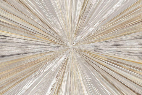 Shimmering Light I White Modern Wood Framed Art Print with Double Matting by Reeves, Tom