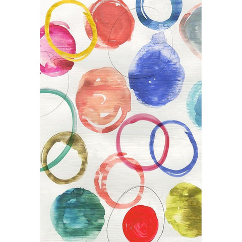 Ringlets II   White Modern Wood Framed Art Print by Reeves, Tom