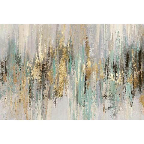 Dripping Gold I Black Modern Wood Framed Art Print by Reeves, Tom