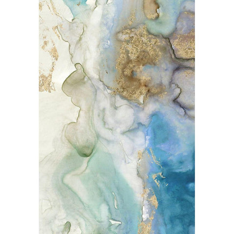 Emerald Pool I  Black Modern Wood Framed Art Print with Double Matting by Reeves, Tom