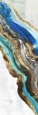 Crystalised II  White Modern Wood Framed Art Print with Double Matting by Reeves, Tom