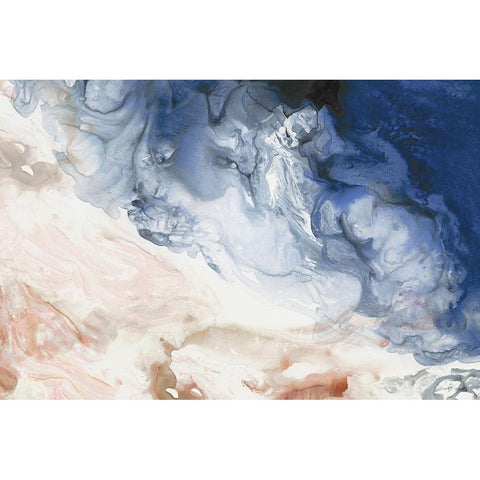 Indigo Bliss  Black Modern Wood Framed Art Print by Reeves, Tom