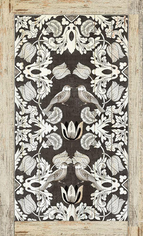 Floral Print I Black Ornate Wood Framed Art Print with Double Matting by Reeves, Tom