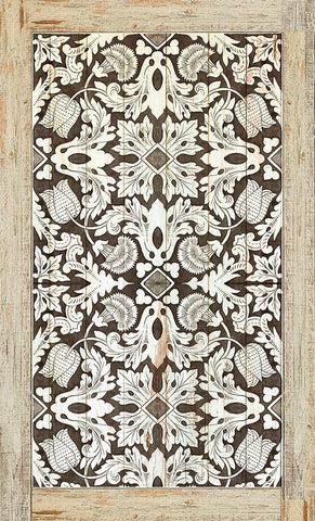 Floral Print II Black Ornate Wood Framed Art Print with Double Matting by Reeves, Tom