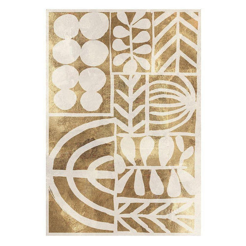 Botanic Print Beige Black Modern Wood Framed Art Print by Reeves, Tom