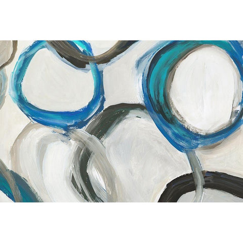Sapphire II White Modern Wood Framed Art Print by Reeves, Tom