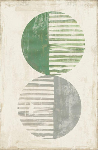 Heather II White Modern Wood Framed Art Print with Double Matting by Reeves, Tom