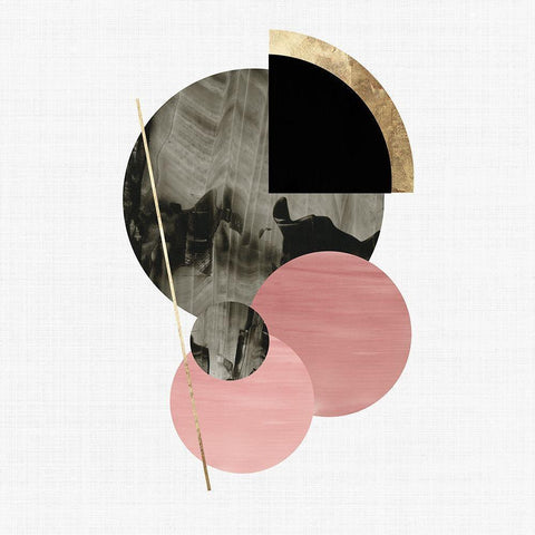 Spatial Black Modern Wood Framed Art Print by Reeves, Tom