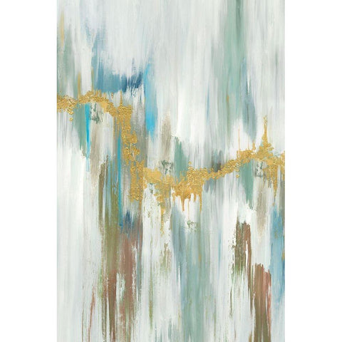 Misty Drip I Black Modern Wood Framed Art Print by Reeves, Tom