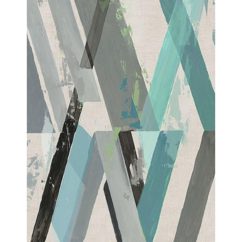 Geometric Percussion White Modern Wood Framed Art Print by Reeves, Tom