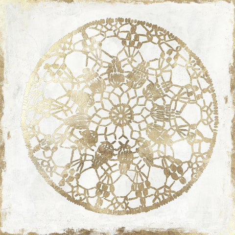 Gilded Star I Gold Ornate Wood Framed Art Print with Double Matting by Reeves, Tom