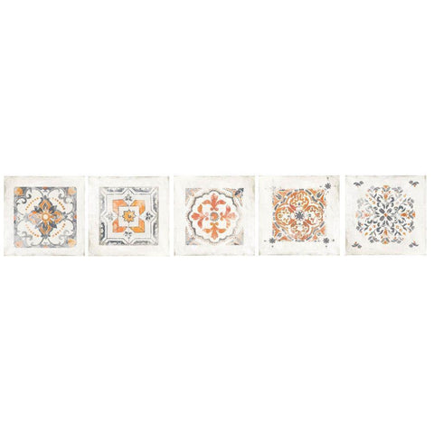 Morrocan Coral VI Gold Ornate Wood Framed Art Print with Double Matting by Reeves, Tom
