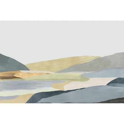 Warm Hills II Black Modern Wood Framed Art Print by Reeves, Tom