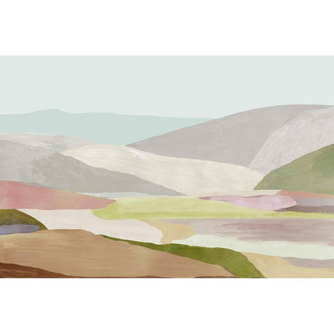 Hills of Light II White Modern Wood Framed Art Print by Reeves, Tom