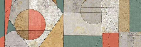 Geometry of Life White Modern Wood Framed Art Print with Double Matting by Reeves, Tom