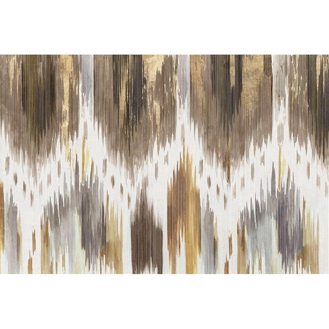 Ancient Quilting Black Modern Wood Framed Art Print with Double Matting by Reeves, Tom