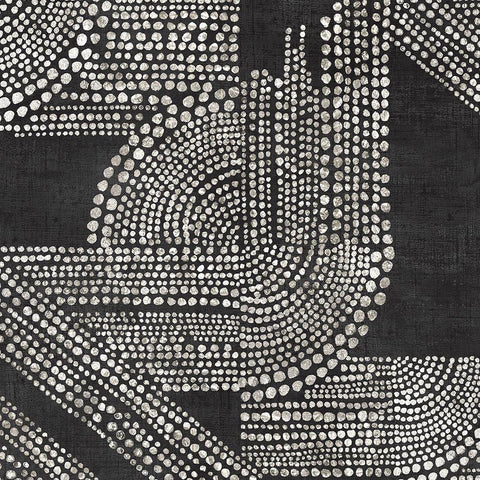 Pearl Dots I  Black Modern Wood Framed Art Print with Double Matting by Reeves, Tom