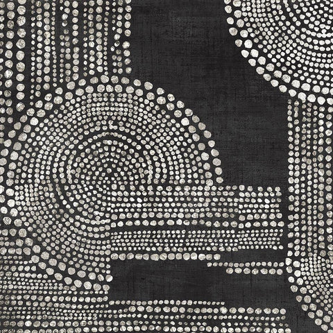 Pearl Dots II Black Modern Wood Framed Art Print by Reeves, Tom