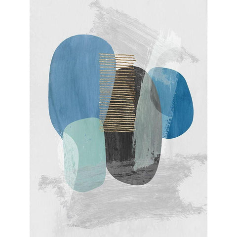Cyra II Black Modern Wood Framed Art Print with Double Matting by Reeves, Tom