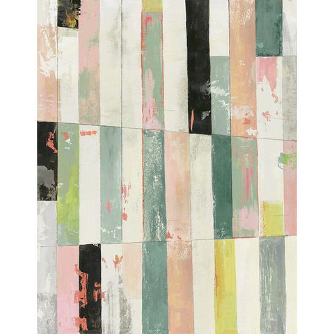 Playful Stripes I  White Modern Wood Framed Art Print by Reeves, Tom