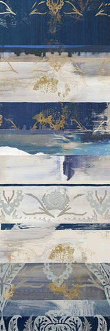 Indigo Concepts I  Black Ornate Wood Framed Art Print with Double Matting by Reeves, Tom