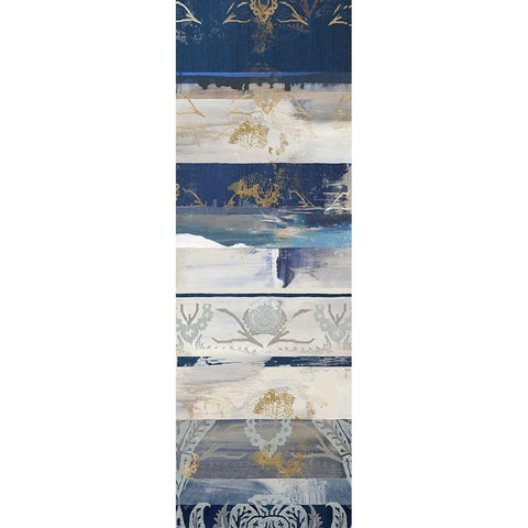 Indigo Concepts I  Black Modern Wood Framed Art Print with Double Matting by Reeves, Tom