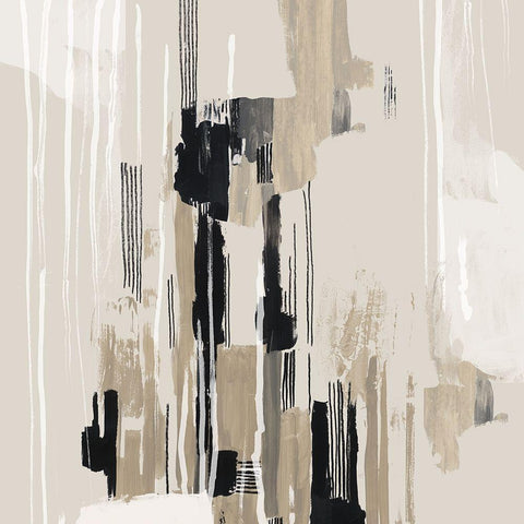 Woven Together II Black Modern Wood Framed Art Print with Double Matting by Reeves, Tom