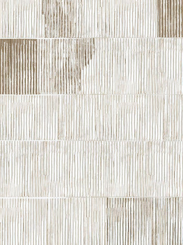 Bamboo Passing II White Modern Wood Framed Art Print with Double Matting by Reeves, Tom