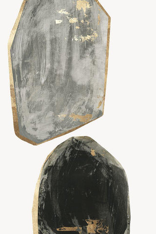 Stones I  Black Ornate Wood Framed Art Print with Double Matting by Reeves, Tom