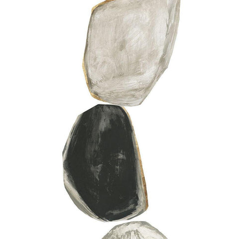 Stones II Black Modern Wood Framed Art Print by Reeves, Tom