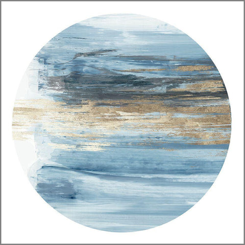 New Blue I  Black Modern Wood Framed Art Print with Double Matting by Reeves, Tom
