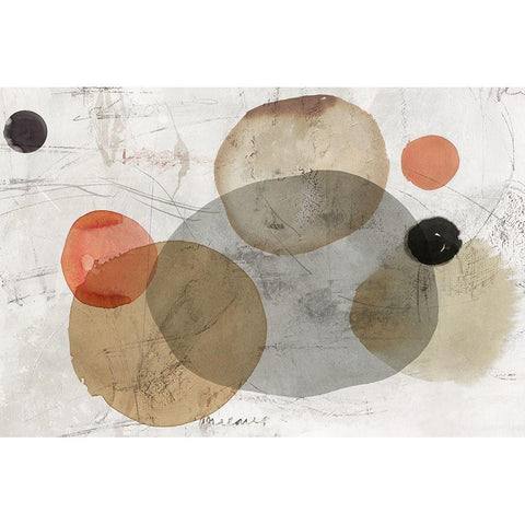 Soft Planets  Black Modern Wood Framed Art Print by Reeves, Tom