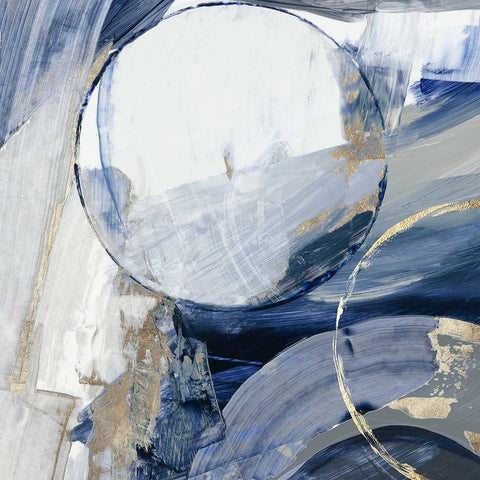Blue Halo I Black Modern Wood Framed Art Print by Reeves, Tom