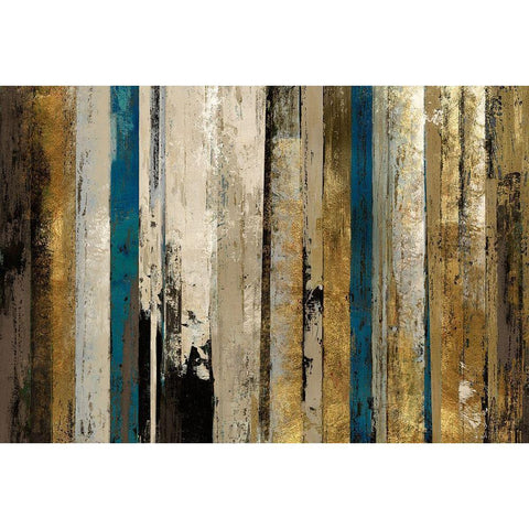 Gold Forest White Modern Wood Framed Art Print by Reeves, Tom