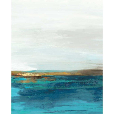 Pastoral Landscape II Black Modern Wood Framed Art Print by Reeves, Tom