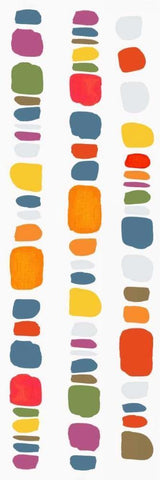 Pebble II White Modern Wood Framed Art Print with Double Matting by Reeves, Tom